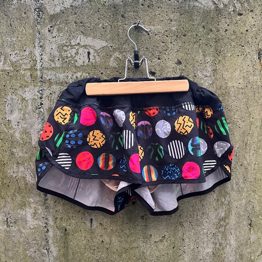 Lululemon Black Multicolor Patterned Women's Shorts Size 10